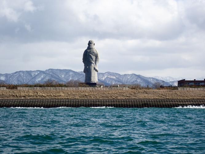 A huge statue. According to Yumiko it was at an onsen (hot spring bath).