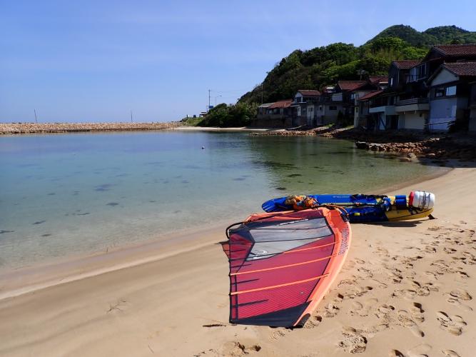 Pretty harbour at Kiyogahama beach