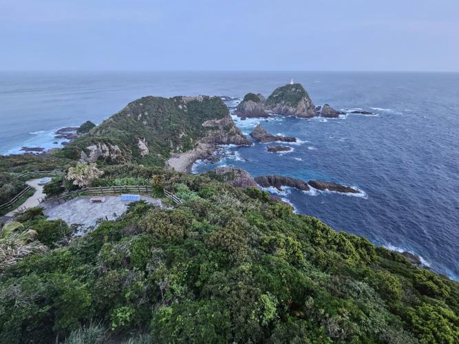 Looking back at Cape Sata from the observation deck