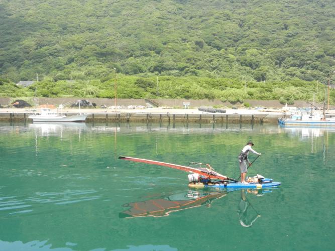 After the Cape. Departing on the next leg of the paddle-a-thon