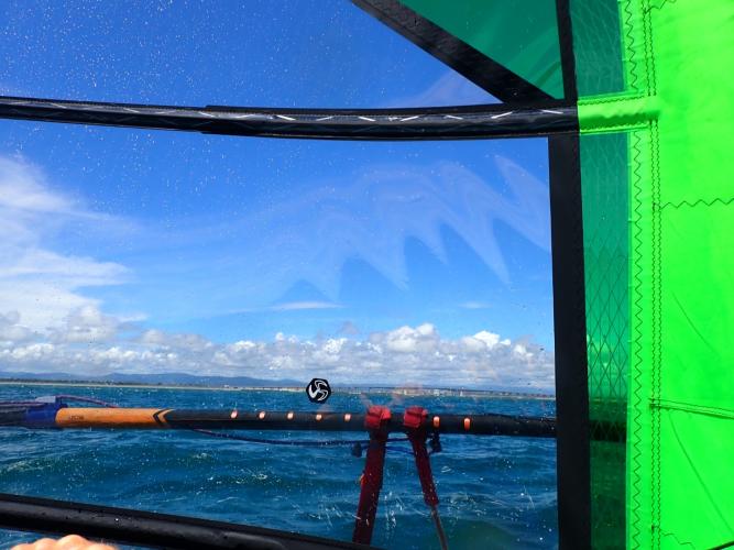 Mid sail, enjoying the view through a clean window